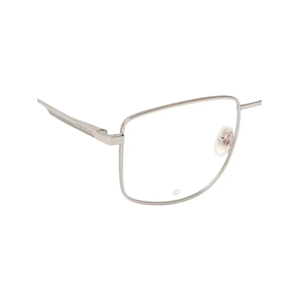 New Victoria Beckham VB2136 040 Square Metal Eyeglass Frames in Silver Authentic